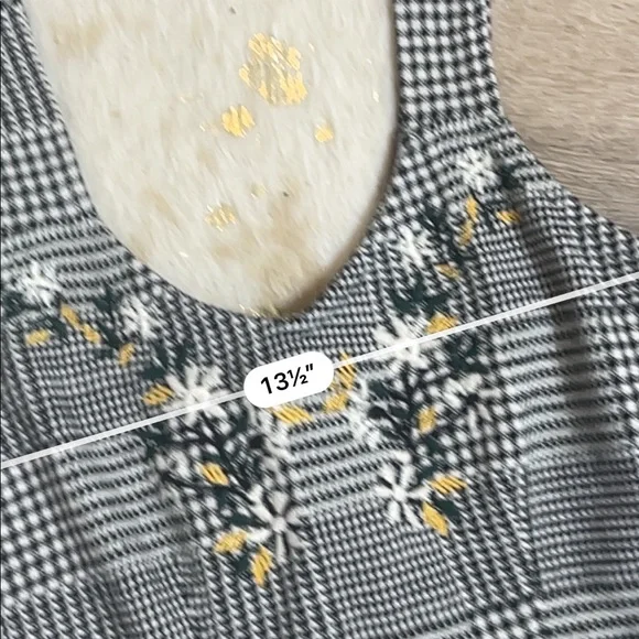 Topshop houndstooth embroidered floral mini dress - Picture 5 of 5